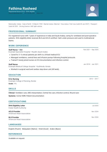 Banner Ocean Sharp CV template