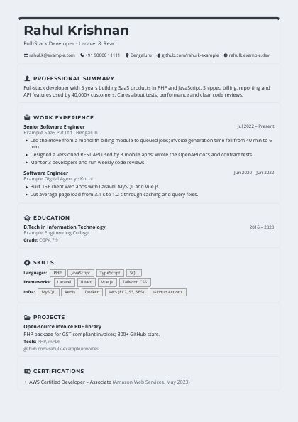 Cards Charcoal Bold CV template