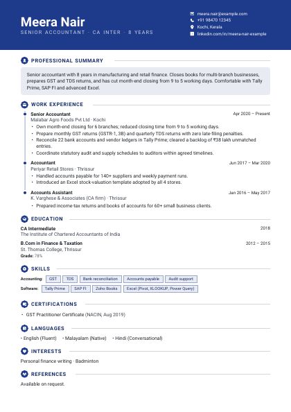 Corporate Midnight Sharp CV template