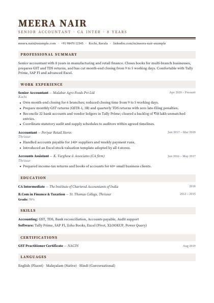 Executive Coffee Serif CV template
