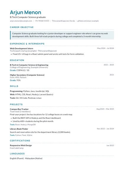 Fresher Ocean Geo CV template