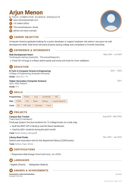 Graduate Amber Sharp CV template