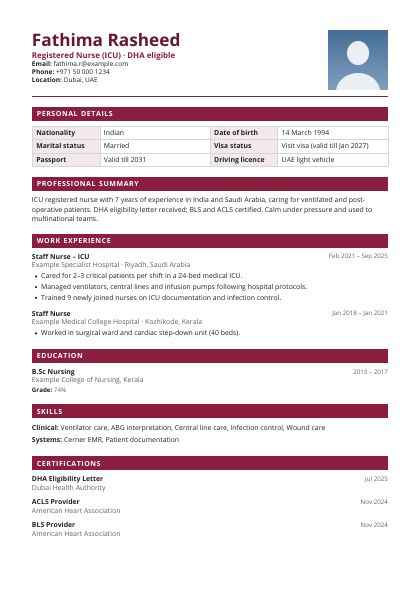 Gulf Format Burgundy Open CV template