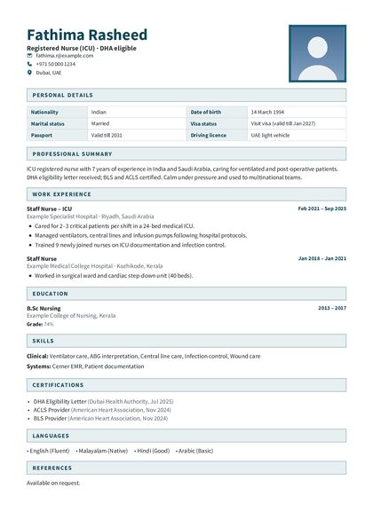 Gulf Boxed Petrol Clean CV template preview