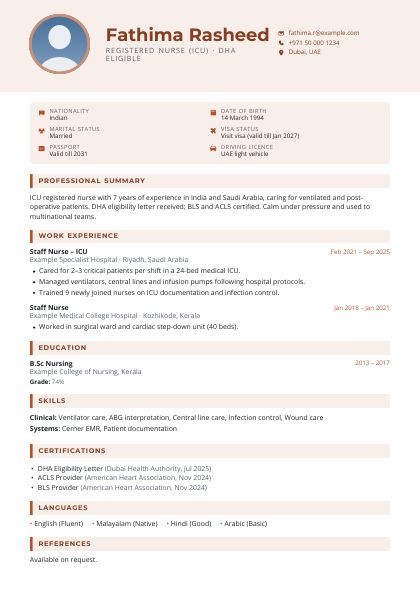 Gulf Modern Rust Light CV template