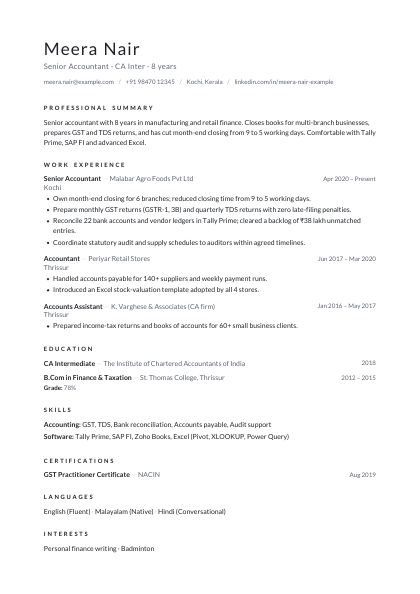 Minimal Ink CV template
