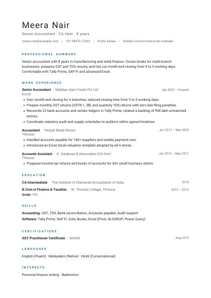 Minimal Sky Sharp CV template