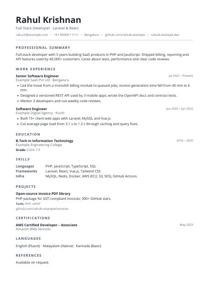 Tech Slate Open CV template